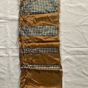 Vintage Bill Blass All Silk Houndstooth Striped Scarf (50" x 10")